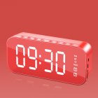 Wifi Mini Alarm Clock Nanny Clock Mirror Subwoofer <span style='color:#F7840C'>Bluetooth</span> <span style='color:#F7840C'>Speaker</span> red