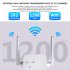 Wifi Repeater Signal Amplifier Wired to Wireless Routing Enhancer 1200m5g Dual band Wifi White US Plug