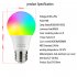 Wifi Rgb Colorful Intelligent Bulb 9w App Voice Control Timing Color changing Super Bright Light Compatible With Alexa Google Assistant weifi version