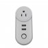 Wifi Smart Socket with USB Outlet Phone Remote Control Support for Alexa Voice Control   US Plug