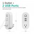 Wifi Smart Socket with USB Outlet Phone Remote Control Support for Alexa Voice Control   US Plug