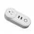 Wifi Smart Socket with USB Outlet Phone Remote Control Support for Alexa Voice Control   EU Plug
