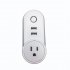 Wifi Smart Socket with USB Outlet Phone Remote Control Support for Alexa Voice Control   EU Plug