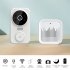 Wifi Smart Video Doorbell Camera Two way Intercom Infrared Night Vision Remote Control Home Security System White