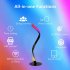 Wifi Snake shaped Table Lamp Rgb Colorful Dimming Bedside Lamp Decor Lights Compatible For Alexa US plug  white light stand