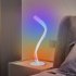Wifi Snake shaped Table Lamp Rgb Colorful Dimming Bedside Lamp Decor Lights Compatible For Alexa US plug  color light stand