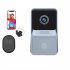 Wifi Video Doorbell Mini Wireless Home Security Protection Intercom Two way Audio Photo Recording Long Standby Doorbell Z20 gray