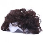 Wig Piece Hair Curly Topper Toupee Hairpiece Top Short Wigs For Women Dark brown