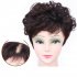 Wig Piece Hair Curly Topper Toupee Hairpiece Top Short Wigs For Women Dark brown