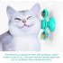 Windmill Cat Toy Interactive Turntable Massage Brush for Pet Kitty Scratching Tickle green