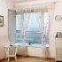 Window Curtain Branch Butterfly Offset Screen for Living Room Home Shading Decoration W100cm   H270cm  wearing rod  green