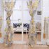 Window Curtain Tulle with Yellow Floral Printing for Bedroom Living Room Balcony  1m wide   2m high Yellow yarn
