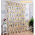 Window Curtain Tulle with Yellow Floral Printing for Bedroom Living Room Balcony  1m wide   2m high Yellow interlining