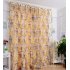 Window Curtain Tulle with Yellow Floral Printing for Bedroom Living Room Balcony  1m wide   2m high Yellow yarn