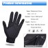 Windproof Sports Gloves Zippered Touch Screen Gloves Snowboard Skiing Climbing Cycling black M