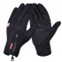 Windproof Sports Gloves Zippered Touch Screen Gloves Snowboard Skiing Climbing Cycling black M