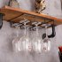 Wine Cup Holder Goblet Upside Down Wall Mounted Rack Glass Organization Shelf Stemware Storage 3 slots