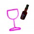 Wine Glass Neon Signs  USB Or Battery Powered LED Goblet Neon Light  KTV Bar Festival Atmosphere Lamp  Bedroom Wall Decoration  Wedding Supplies Birthday Gifts 