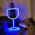 Wine Glass Neon Signs  USB Or Battery Powered LED Goblet Neon Light  KTV Bar Festival Atmosphere Lamp  Bedroom Wall Decoration  Wedding Supplies Birthday Gifts 