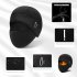 Winter Cycling Hat with Face Cover Warm Breathable Windproof Headwear Double sided Polar Fleece Hat Pullover Cap Black
