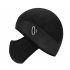 Winter Cycling Hat with Face Cover Warm Breathable Windproof Headwear Double sided Polar Fleece Hat Pullover Cap Black