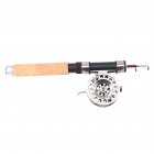 Winter Fishing Rod Combination Ice Fishing Rod with Metal Fishing Reel Outdoor Portable Spinning Casting Fishing Reel Tackle Set with guide ring