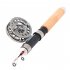 Winter Fishing Rod Combination Ice Fishing Rod with Metal Fishing Reel Outdoor Portable Spinning Casting Fishing Reel Tackle Set without guide ring