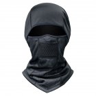 Winter Fleece Scarf Warm Full Face Mask Thermal Liner Sports Cycling Hat black_One size