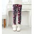 Winter Girls Thickened Warm Leggings with Velvet Colorful Print Girls Pants Trousers with Elastic Waist