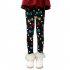 Winter Girls Thickened Warm Leggings with Velvet Colorful Print Girls Pants Trousers with Elastic Waist