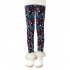 Winter Girls Thickened Warm Leggings with Velvet Colorful Print Girls Pants Trousers with Elastic Waist