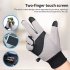 Winter Gloves Touch Screen Windproof Thickened Warm Gloves For Outdoor Driving Running Cycling Texting light grey L