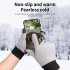 Winter Gloves Touch Screen Windproof Thickened Warm Gloves For Outdoor Driving Running Cycling Texting light grey L