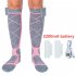 Winter Heated Socks For Men Women  Electric 3 Modes Adjustable Heated Socks  Battery Heated Socks For Skiing Cycling Camping Skating Fishing Hiking grey 4000 mA
