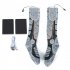 Winter Heated Socks For Men Women  Electric 3 Modes Adjustable Heated Socks  Battery Heated Socks For Skiing Cycling Camping Skating Fishing Hiking gray black 4