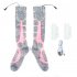 Winter Heated Socks For Men Women  Electric 3 Modes Adjustable Heated Socks  Battery Heated Socks For Skiing Cycling Camping Skating Fishing Hiking pink gray 22