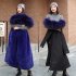Winter Jacket Loose Waist Leisure Hooded Lining Lamb Wool Cotton Suit Woman Female Coats Black   purple XL