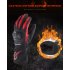 Winter Motorcycle Waterproof Gloves Warm Riding Gloves Full Finger Motocross Glove Long Gloves for Motorcycle red L
