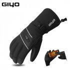 Winter Portable Bike Gloves Warm Skiing Gloves Waterproof Windproof Riding Cold Proof Thickened Gloves black M