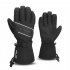 Winter Portable Bike Gloves Warm Skiing Gloves Waterproof Windproof Riding Cold Proof Thickened Gloves black XL
