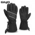 Winter Portable Bike Gloves Warm Skiing Gloves Waterproof Windproof Riding Cold Proof Thickened Gloves black XL