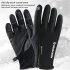 Winter Ski Cycling Gloves For Men Women Full Finger Waterproof Fleece Lined Thickened Warm Touch screen Zipper Gloves DB03 linen grey S