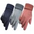 Winter Suede Warm Gloves For Men Women Thermal Thickened Full Finger Gloves For Outdoor Sports Cycling Women Pink One size