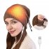 Winter USB Heated Hat Knitted Acrylic Fibres Hats Neck Warmer For Winter Warm Soft Rechargeable Winter Hats Outdoor Sports Heated Cap For Women Men Grown ups Kh