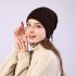 Winter USB Heated Hat Knitted Acrylic Fibres Hats Neck Warmer For Winter Warm Soft Rechargeable Winter Hats Outdoor Sports Heated Cap For Women Men Grown ups br