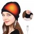 Winter USB Heated Hat Knitted Acrylic Fibres Hats Neck Warmer For Winter Warm Soft Rechargeable Winter Hats Outdoor Sports Heated Cap For Women Men Grown ups Kh