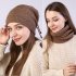 Winter USB Heated Hat Knitted Acrylic Fibres Hats Neck Warmer For Winter Warm Soft Rechargeable Winter Hats Outdoor Sports Heated Cap For Women Men Grown ups Kh