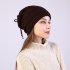 Winter USB Heated Hat Knitted Acrylic Fibres Hats Neck Warmer For Winter Warm Soft Rechargeable Winter Hats Outdoor Sports Heated Cap For Women Men Grown ups br