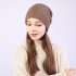 Winter USB Heated Hat Knitted Acrylic Fibres Hats Neck Warmer For Winter Warm Soft Rechargeable Winter Hats Outdoor Sports Heated Cap For Women Men Grown ups Kh