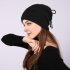 Winter USB Heated Hat Knitted Acrylic Fibres Hats Neck Warmer For Winter Warm Soft Rechargeable Winter Hats Outdoor Sports Heated Cap For Women Men Grown ups bl